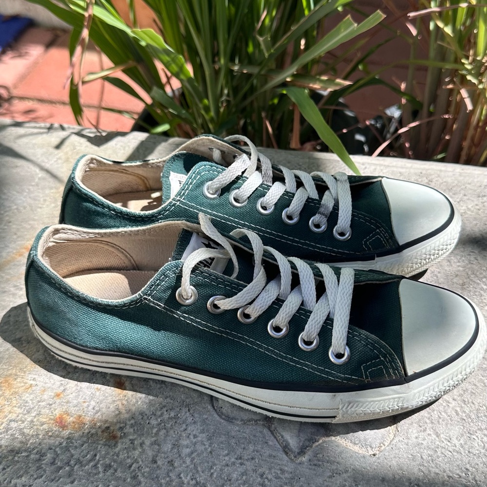 Green Converse All Stars